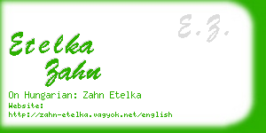 etelka zahn business card